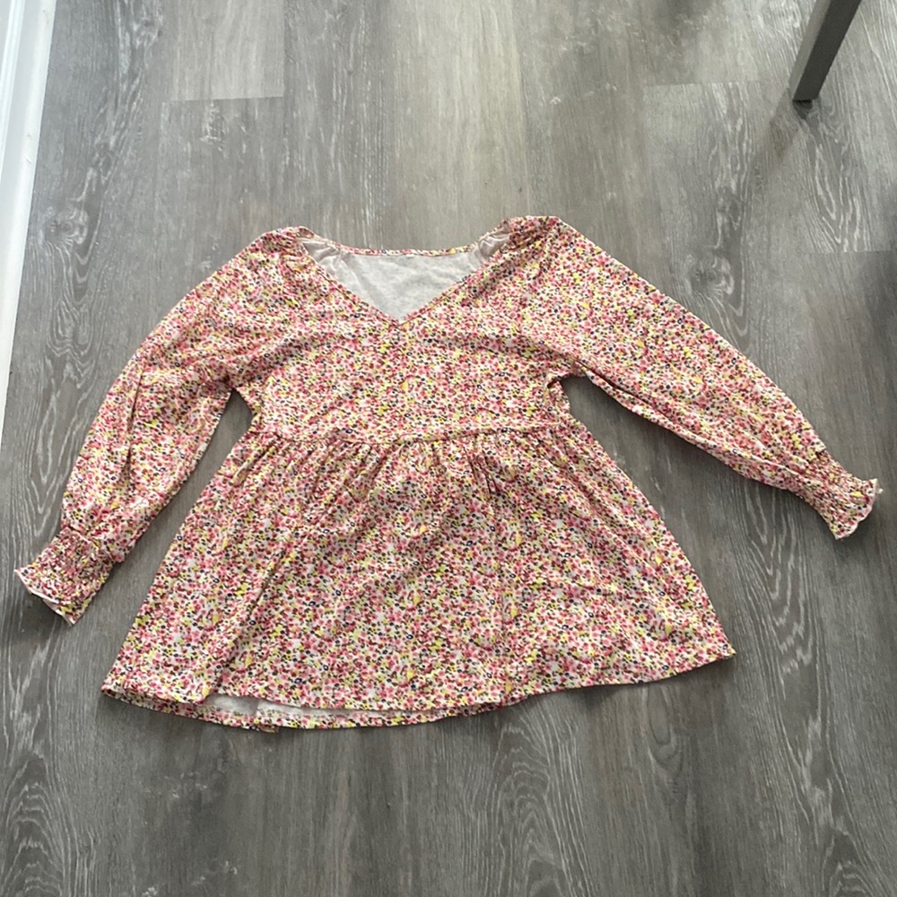 Floral V-Neck Fit and Flare Mini Dress